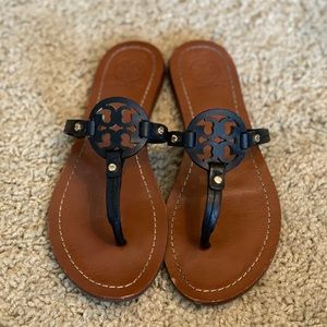 Tory Burch mini Miller black thong sandals